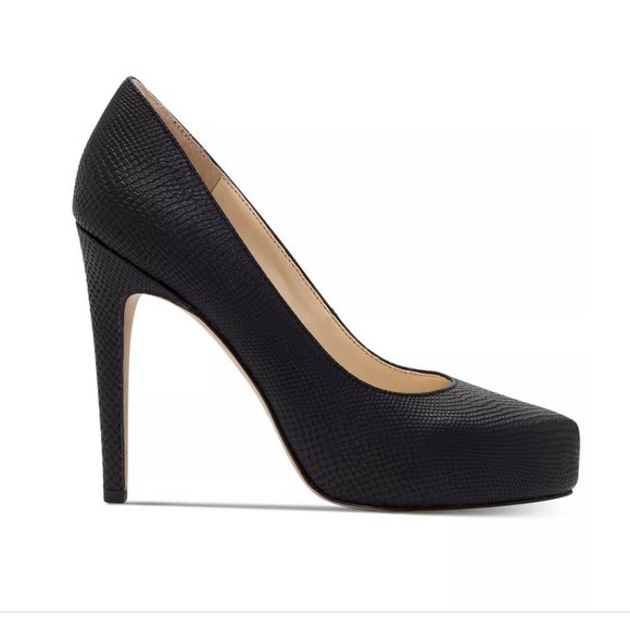 JESSICA SIMPSON Leather Heel Platform Pumps - Picture 1 of 9